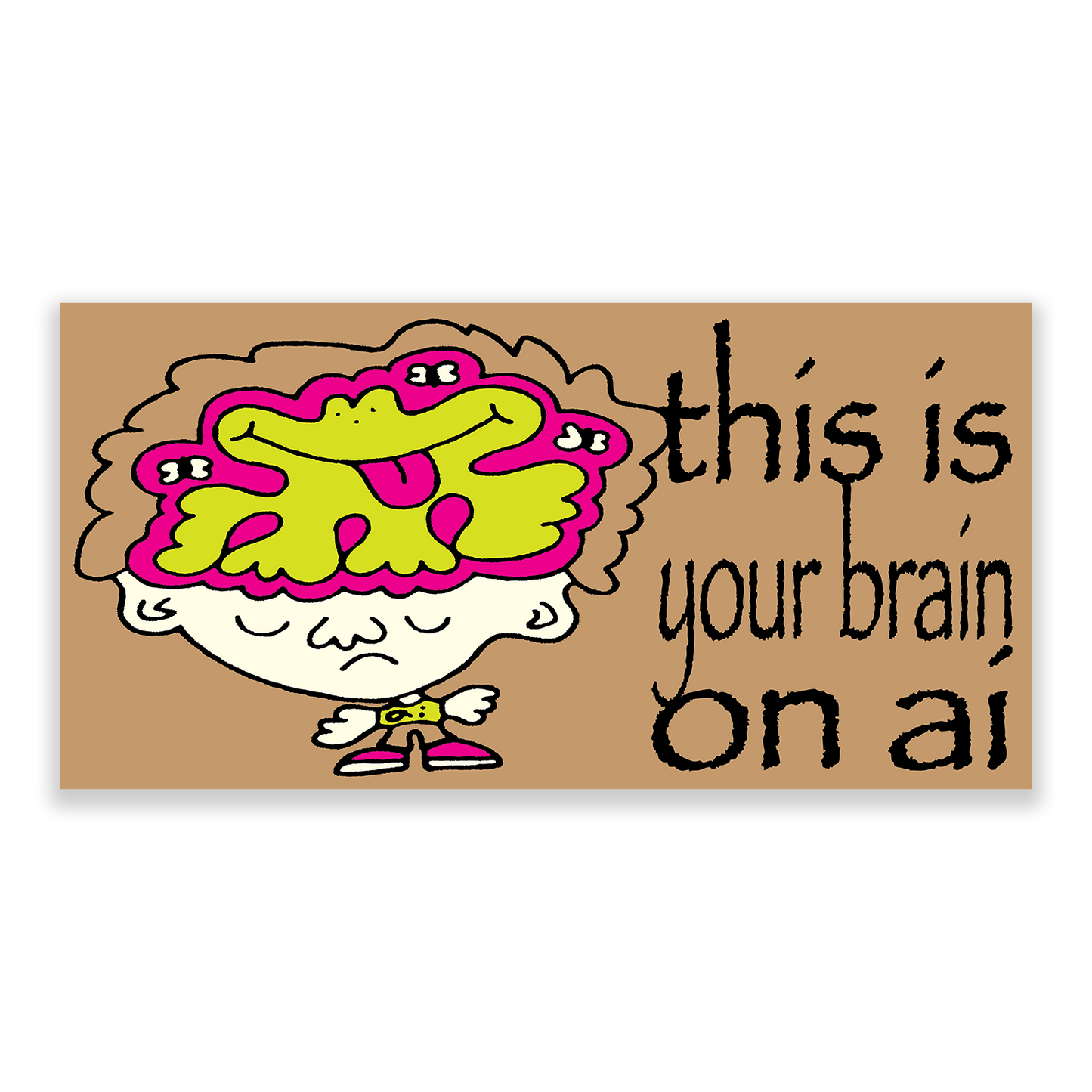 BRAIN ON AI STICKER