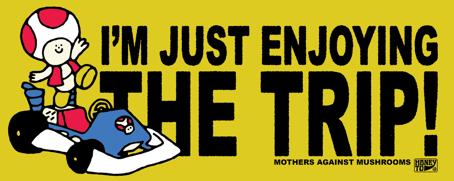 ENJOYING THE TRIP BUMPER STICKER