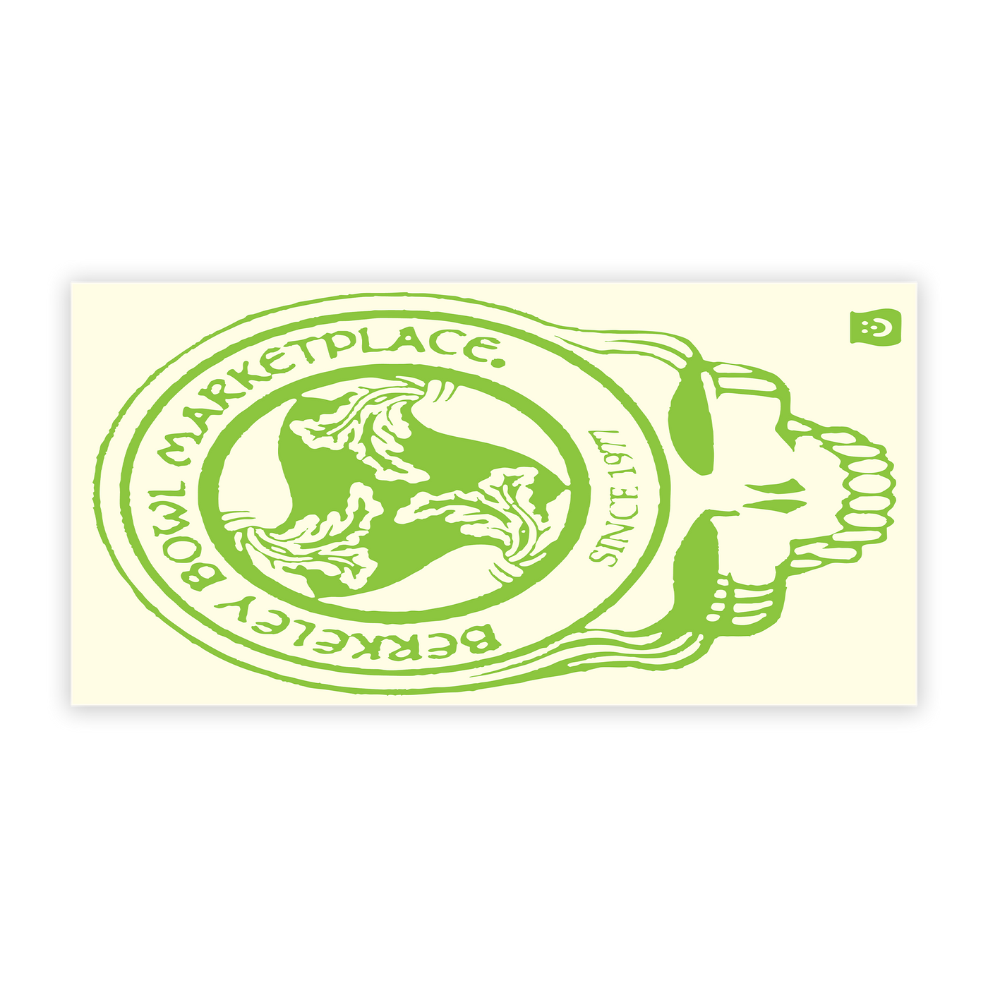 BERKELEY BOWL SKULL STICKER