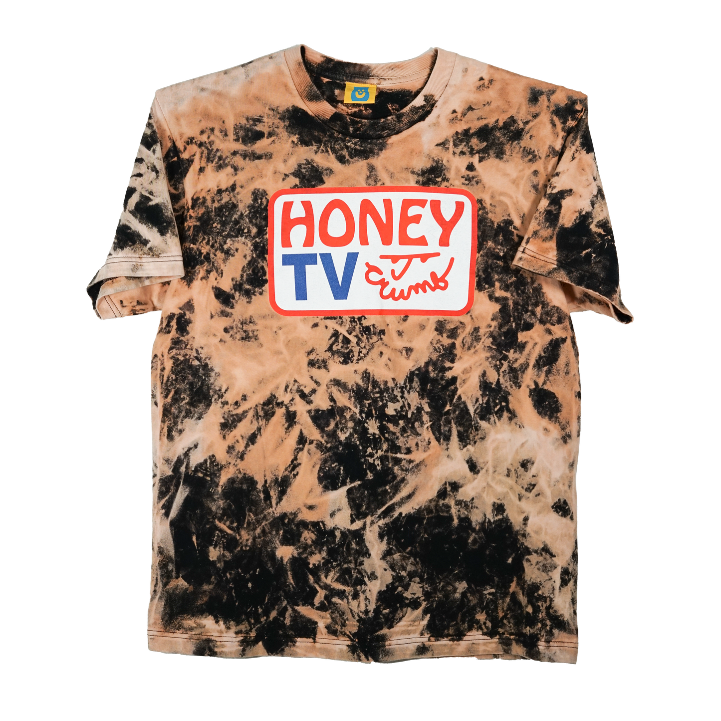 HONEY TV OVER-BLEACHED BOX LOGO BLEACH TEE