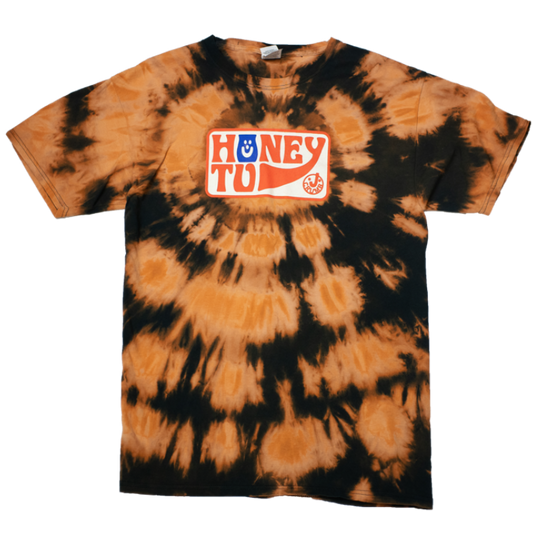 BLEACHED TEE - L - TIGER BURST