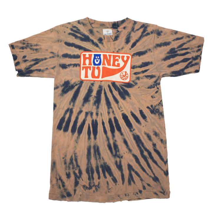 BLEACHED TEE - S - NAVY