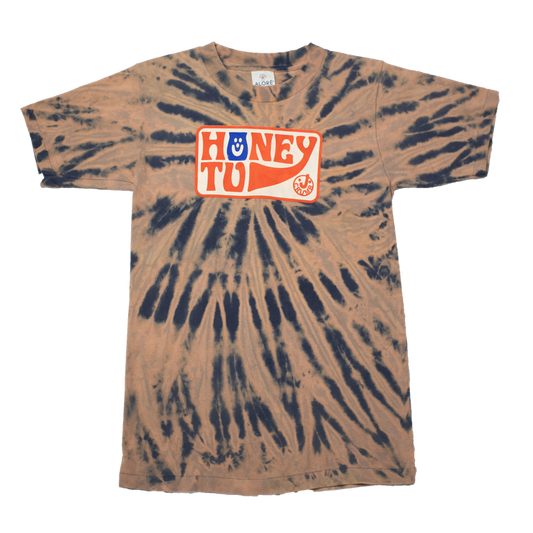BLEACHED TEE - S - NAVY