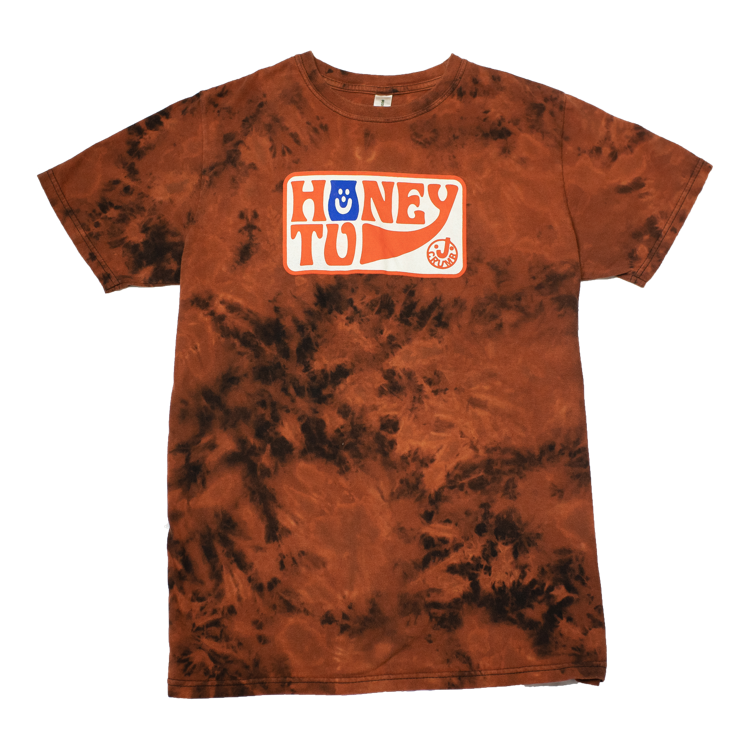 BLEACHED TEE - M - LAVA