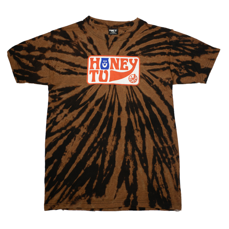 BLEACHED TEE - L - MUD SWIRL