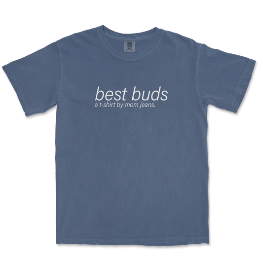 A T-SHIRT BY MOM JEANS.