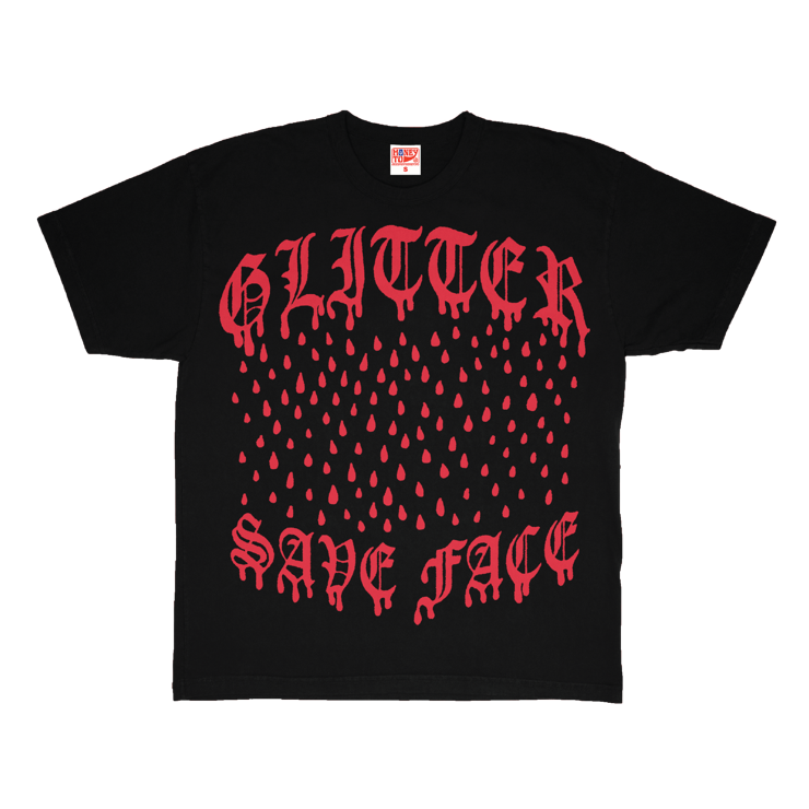 BLACK GLITTER TEE