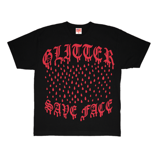 BLACK GLITTER TEE