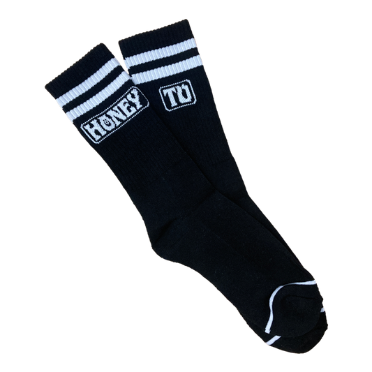 BLACK HTV LOGO SOCKS