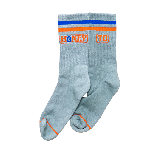 HTV LOGO SOCKS - STONE GREY