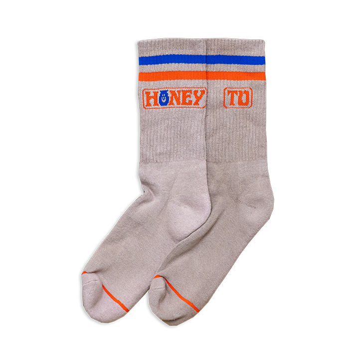 HTV LOGO SOCKS - TAUPE