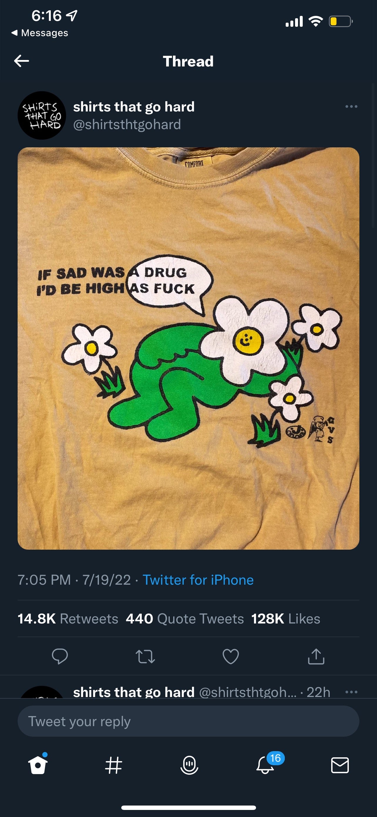 SAD FLOWER TEE