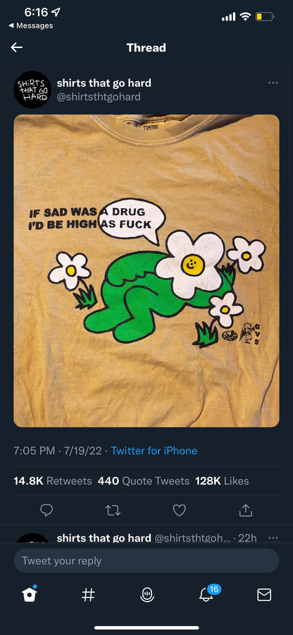 SAD FLOWER TEE