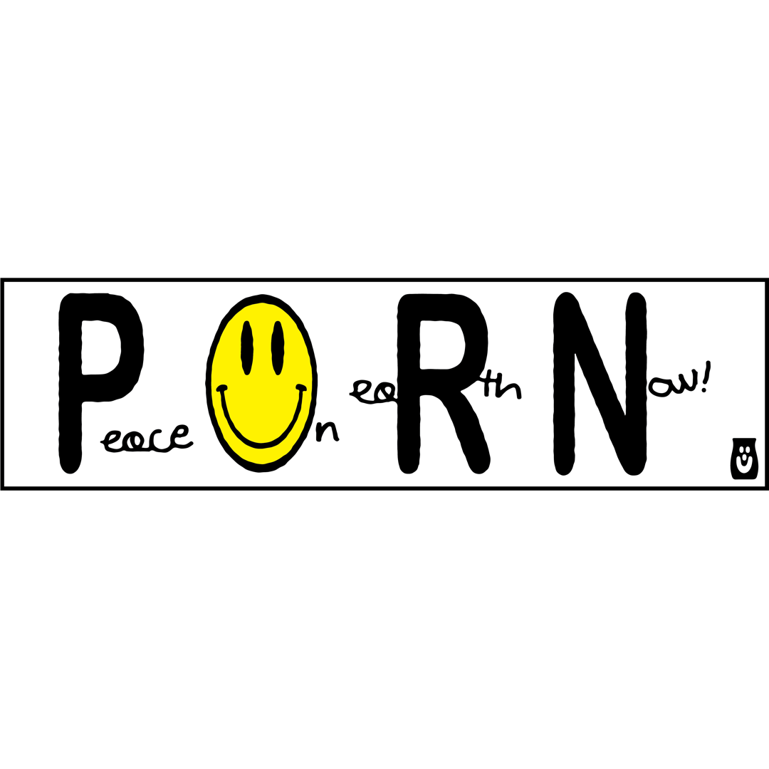 P.O.R.N. BUMPER STICKER