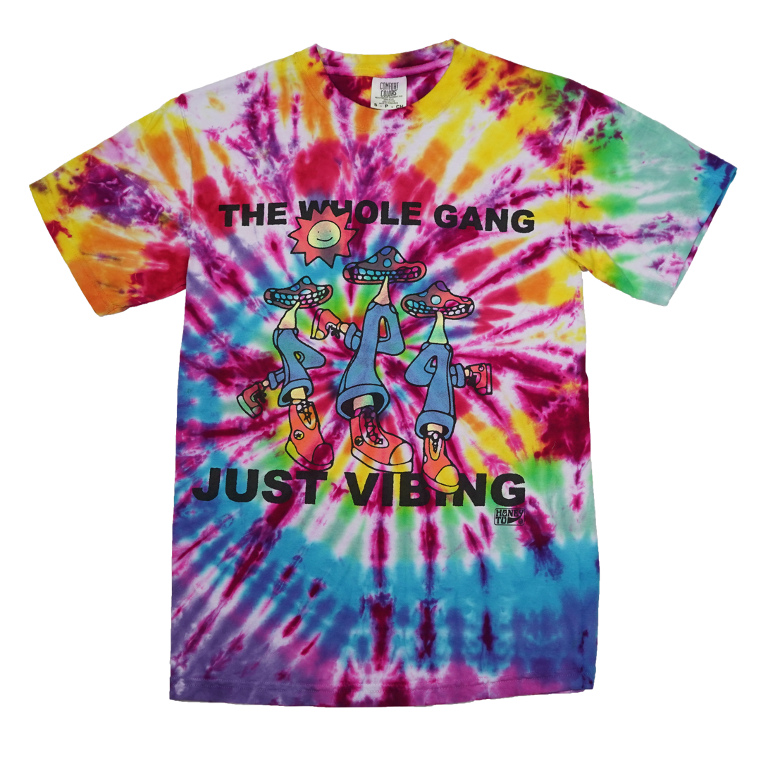 VIBING TIE-DYE TEE - 1 - S