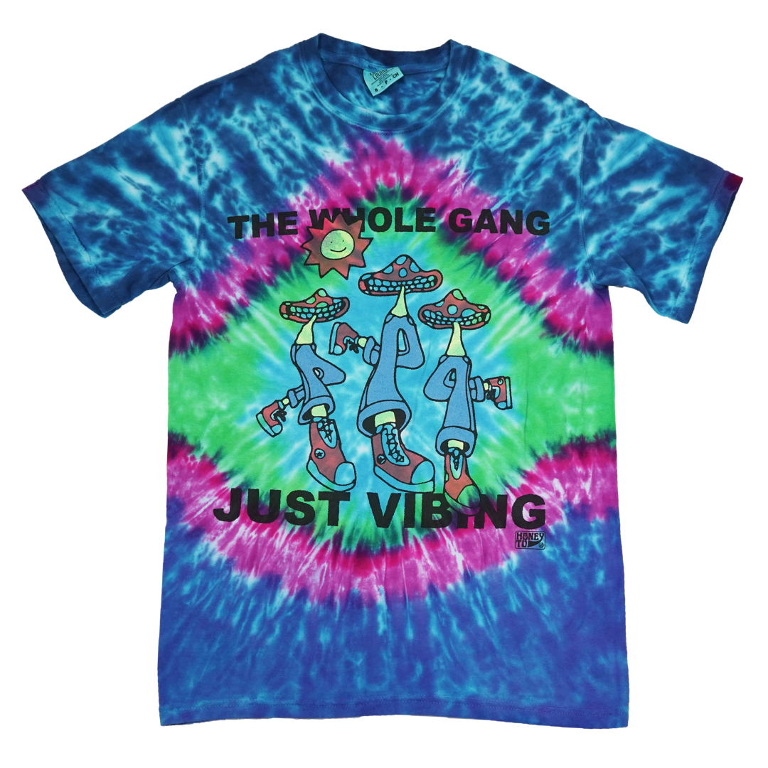 VIBING TIE-DYE TEE - 10 - S