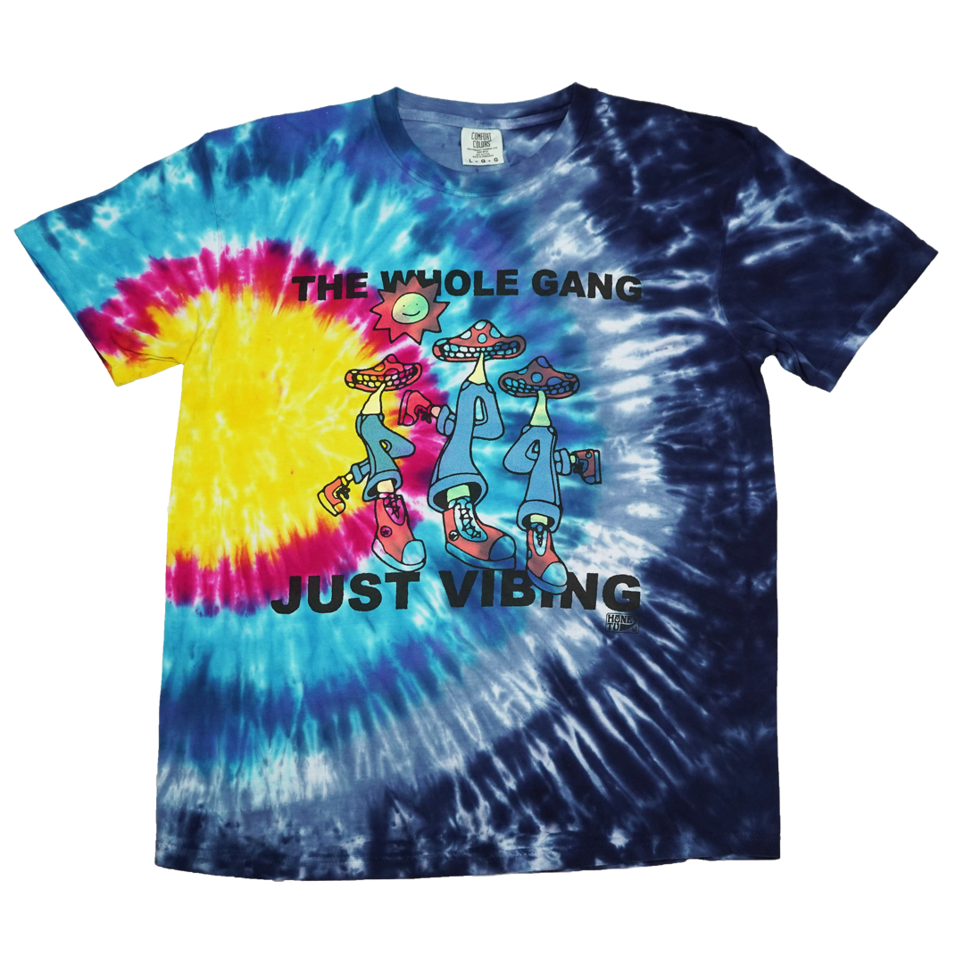 VIBING TIE-DYE TEE - 25 - L
