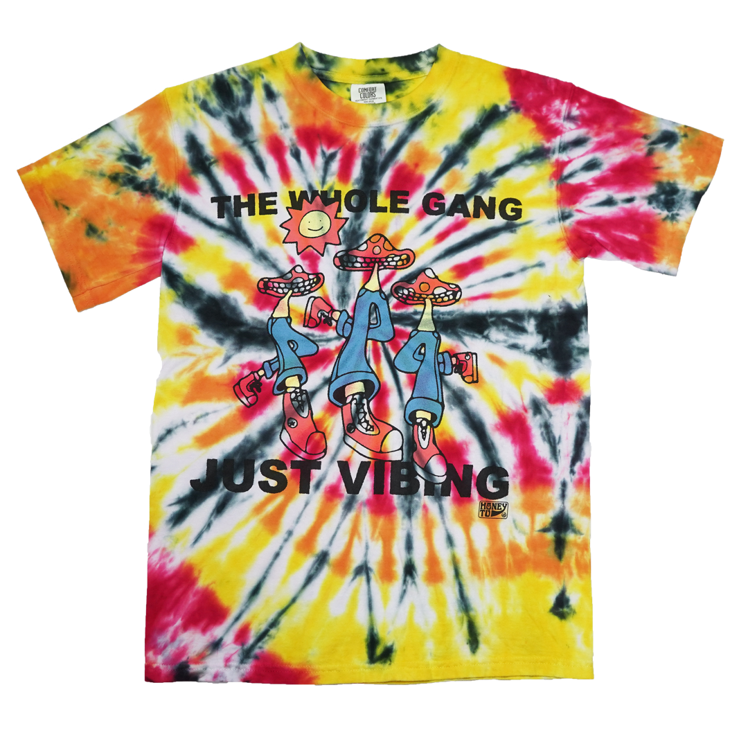 VIBING TIE-DYE TEE - 3 - S