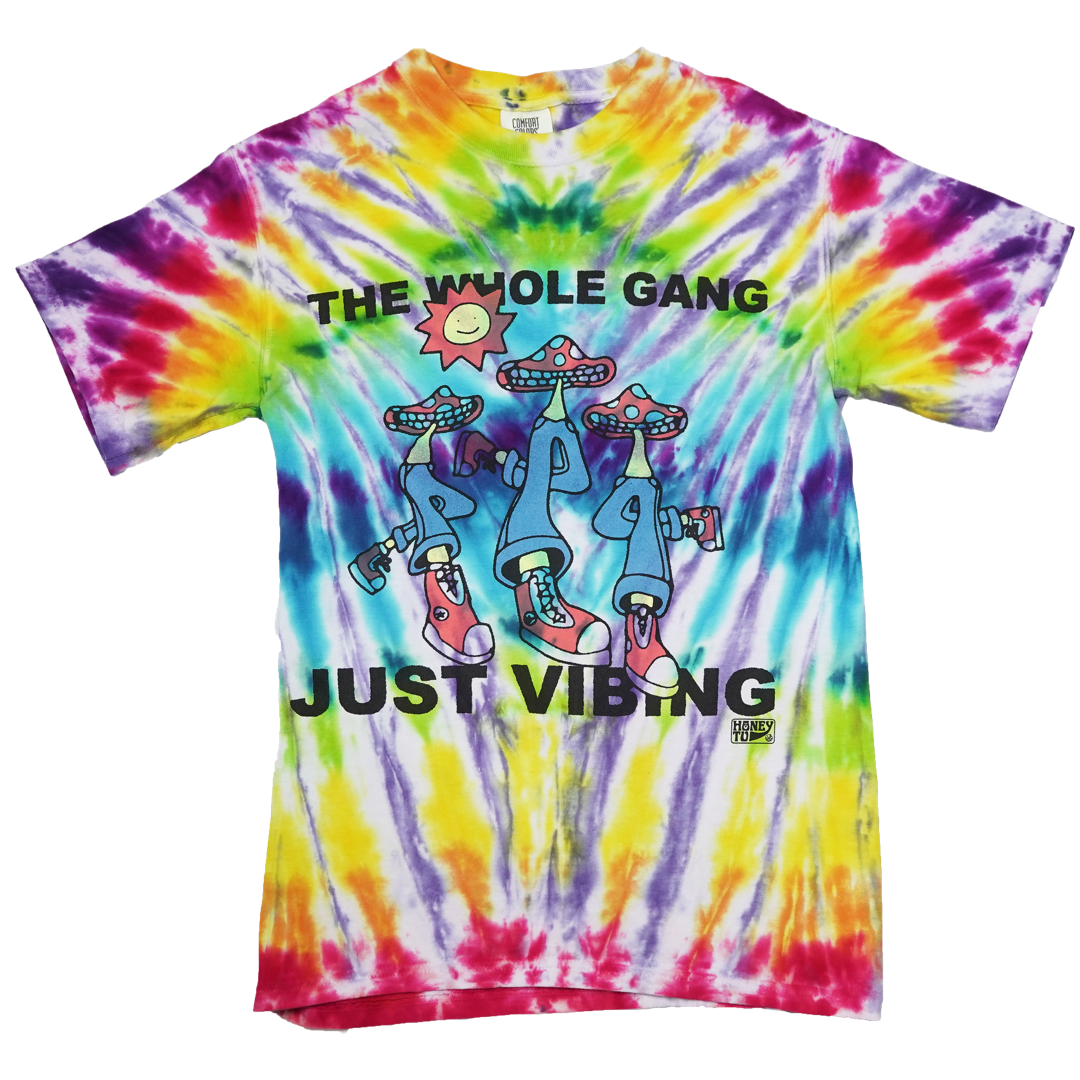 VIBING TIE-DYE TEE - 4 - S