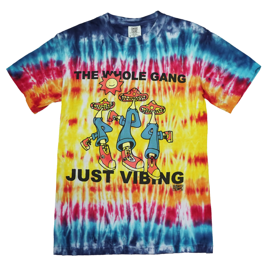 VIBING TIE-DYE TEE - 5 - S