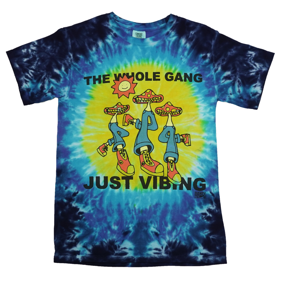VIBING TIE-DYE TEE - 7 - S