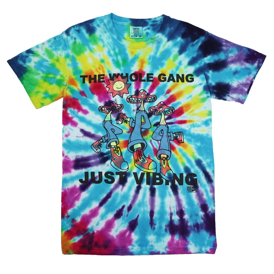 VIBING TIE-DYE TEE - 8 - S