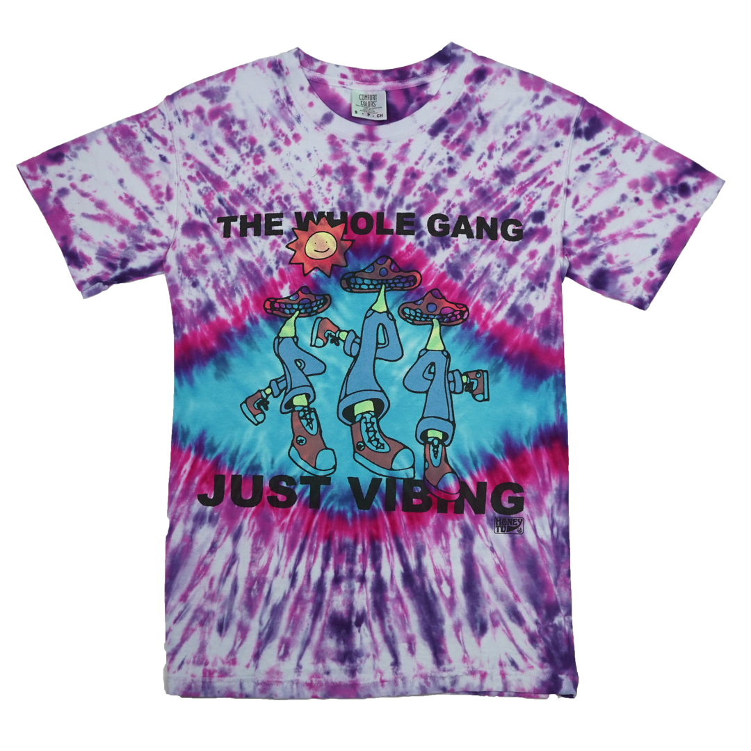VIBING TIE-DYE TEE - 9 - S