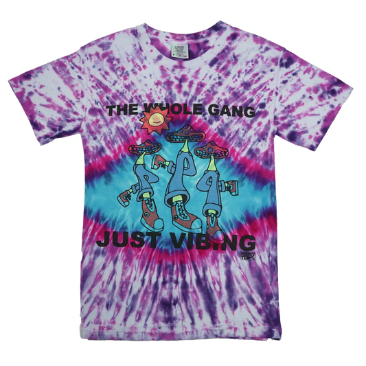 VIBING TIE-DYE TEE - 9 - S