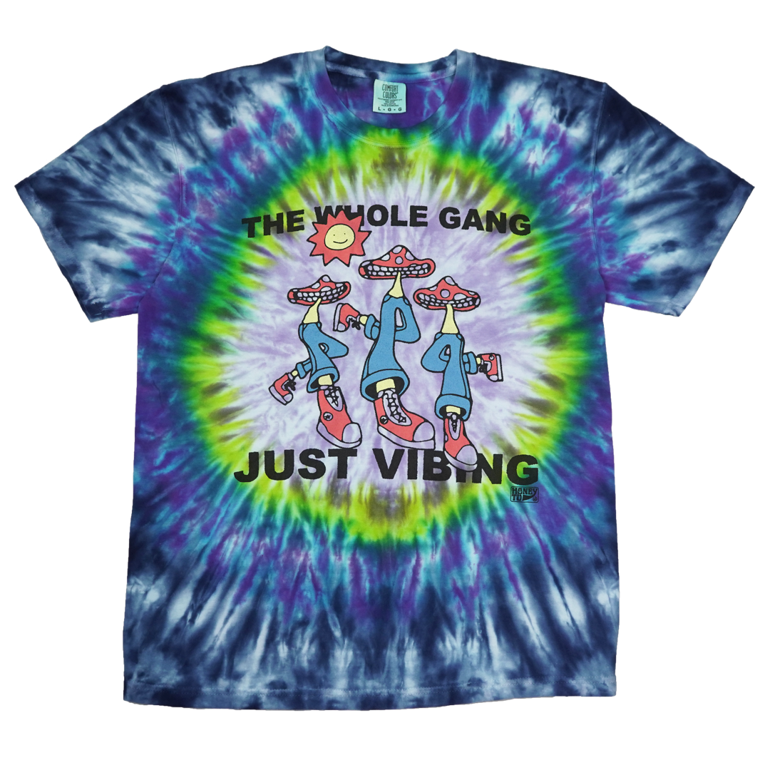 VIBING TIE-DYE TEE - 23 - L