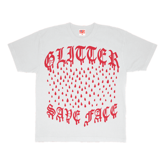 WHITE GLITTER TEE